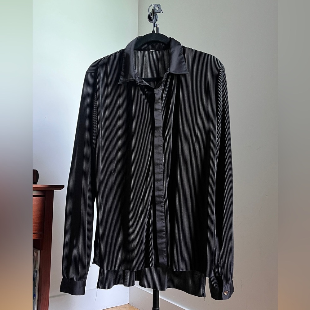 Beautiful Black Pleated Shirt